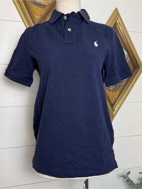 Polo Ralph Lauren Women’s Mesh Polo Shirt Navy Sz XS